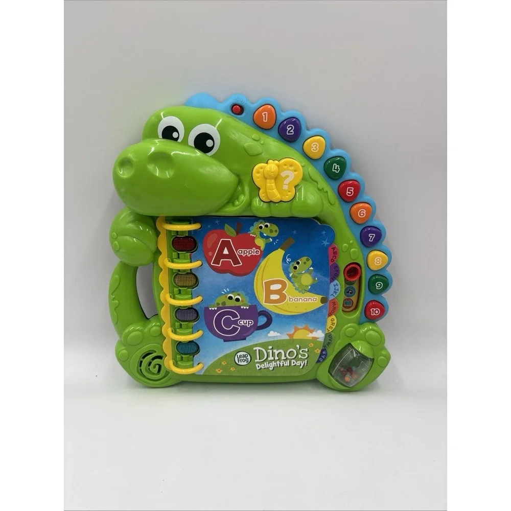Leap Frog, Dino's Delightful Day Book Interactive Toddler Learning Toy Tested